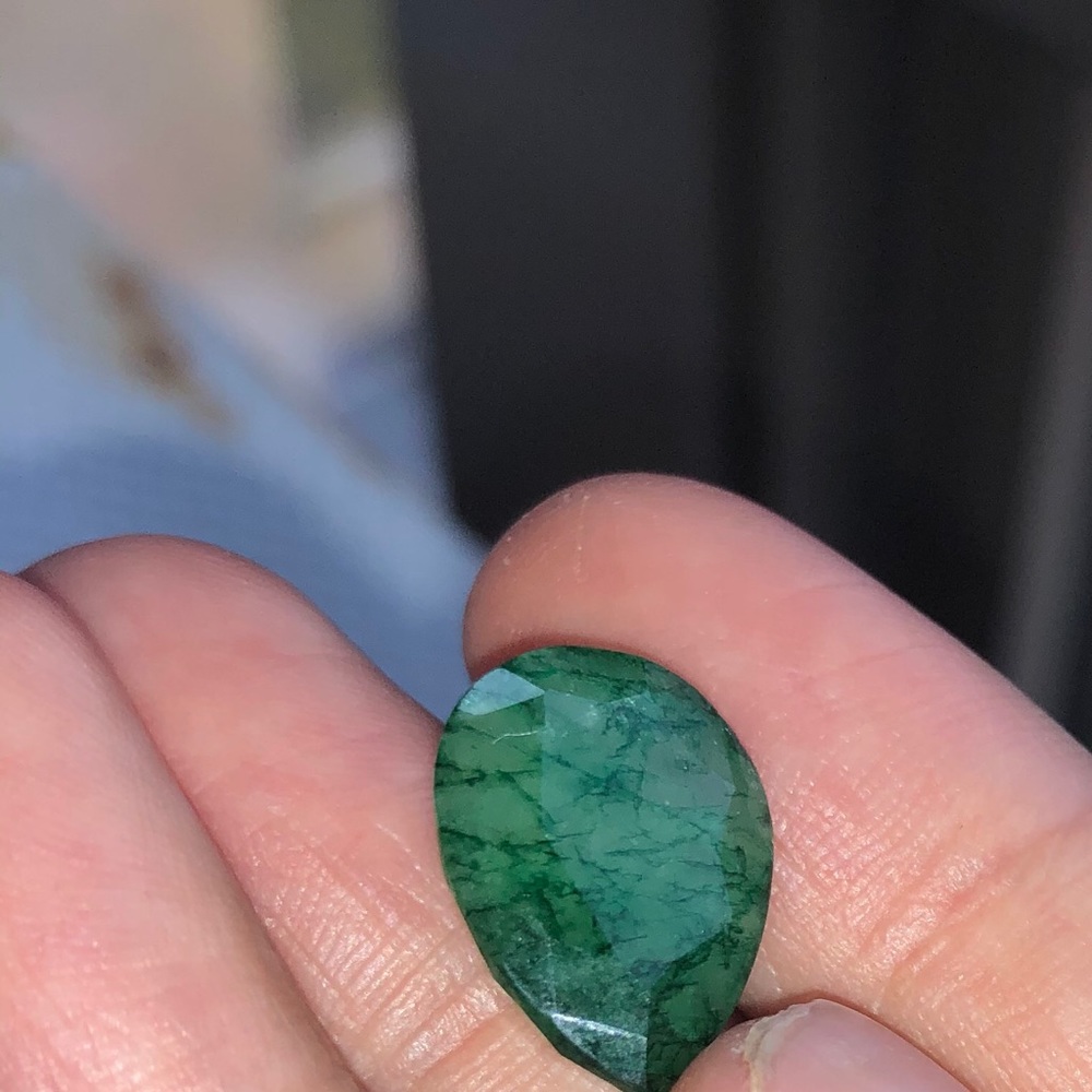 Pear Shape Loose Emerald Gemstone (Pair of 2) - Picture 5 of 9